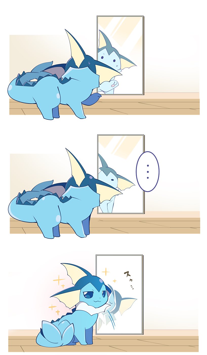 東みなつ てきおうりょくが高いイーブイと大人っぽく振る舞おうとするシャワーズ T Co Anxvsvenot Twitter