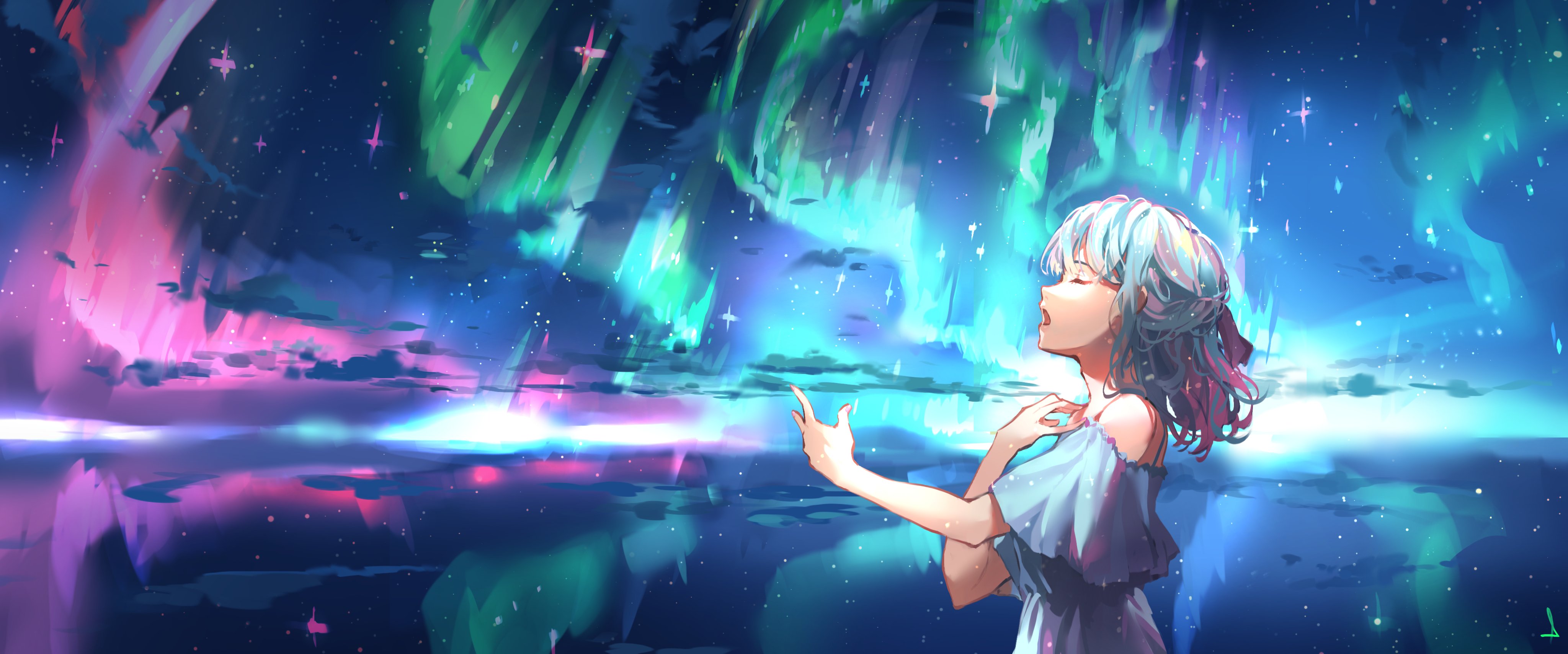 Twitter 上的 Shijo オーロラ イラスト 絵 T Co Uvir17s3mf Twitter