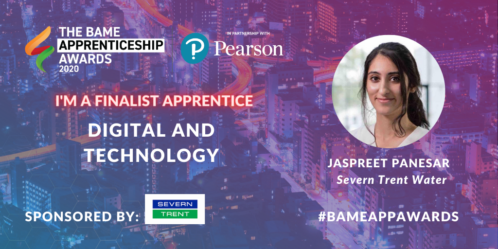 MCAppAwards's tweet photo. Congratulations to our Apprentice finalist Jaspreet Panesar of @stwater !๐๐
#DigitalAndTechnology
Sponsored by
Severn Trent Water
#BameAppAwards #Apprentice #Apprenticeships #Diversity
https://t.co/trZjteRqXX https://t.co/ypNW6M86HK