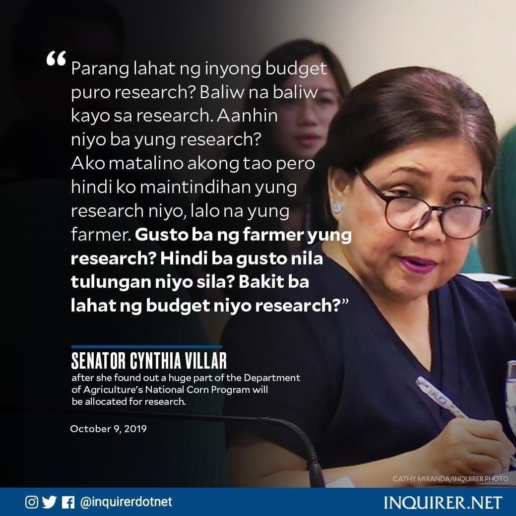 sosyolohija's tweet image. When Cynthia Villar trends, we automatically know she said something completely insensitive and out-of-touch.

Choose your fighter.