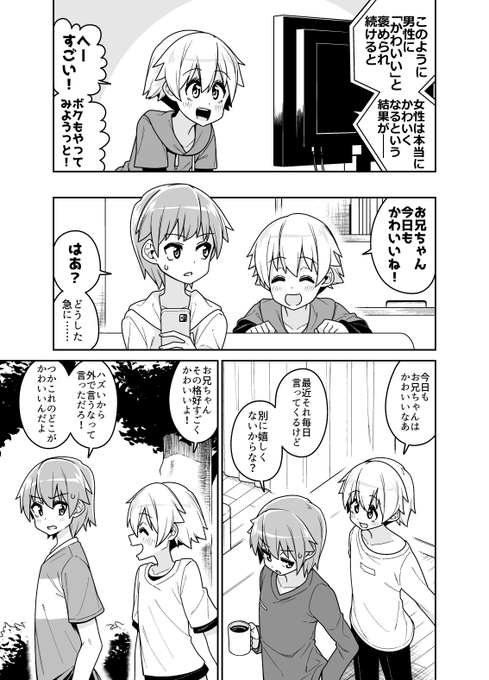 兄に「かわいい」と言い続ける漫画 