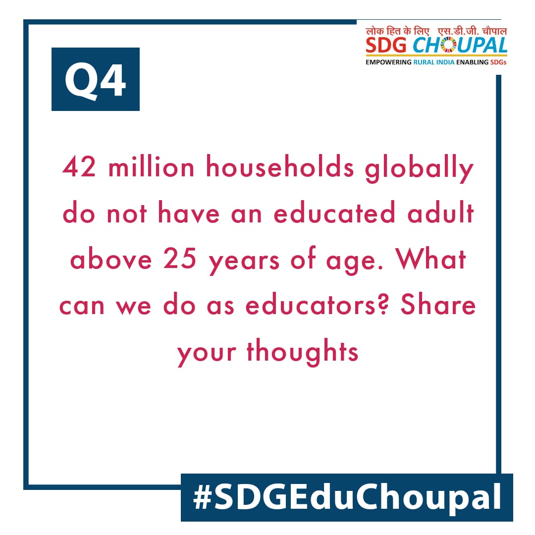 IamCJha's tweet photo. #SDGEduChoupal 

Q4. What can we do as educators for the first generation learners? Share your thoughts. 

@edu_sdg @sdgchoupal

@AbhilashaTochi @kirtidakale @ICTEvangelist @EdChatEU @EdChatIND @HollyClarkEdu @clcsimon @PYPConnectED @MettaBhavana31 @Ila1576 @VikDrall @VirnaRossi https://t.co/hhyKN40L2S