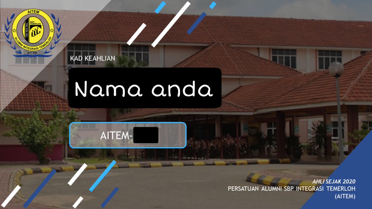 Aitemofficial's tweet photo. Contoh kad keahlian (e-card) AITEM.
Sape yg dah ade tu cube up sikit 😉
#aitem #KembaliBerjasa #alumniINSOFT #insoft https://t.co/S3cF5VX37F