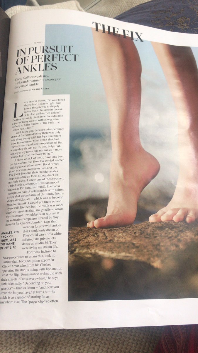Disgusted to read “In Pursuit of Perfect Ankles” in <a href="/htsi/">HTSI</a> this morning. <a href="/jellison/">jo ellison</a> is this new level of female body shaming nonsense what you want your magazine to promote? I expect better from <a href="/htsi/">HTSI</a> #bodyshaming