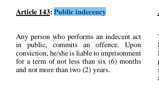 Of cameras to say "I did A, B, C, D". And RIB's been doing that A LOT!3. The crime. Public Indecency. Tell me you've ever seen anything more vague than this.