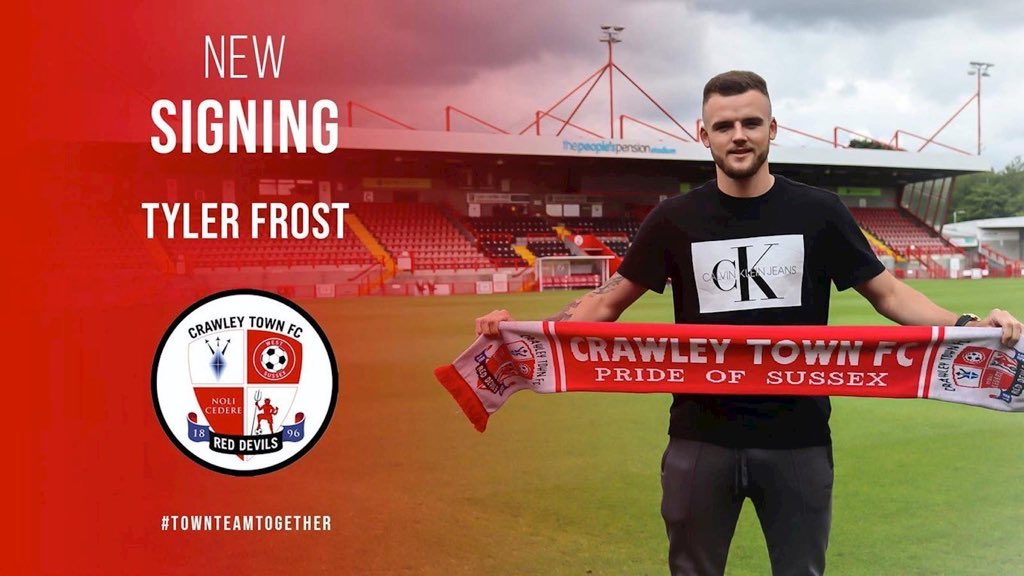 Tylerfrost_'s tweet photo. Delight to announce my signing for @crawleytown can’t wait to get started and begin this new chapter 🤩 #COYR ❤️ https://t.co/vCdQmrHQvB