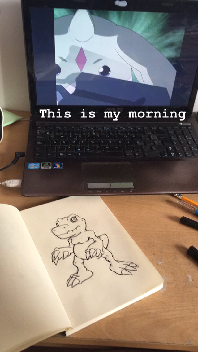 MagicGirlSerena's tweet photo. This is my morning #Digimon #Odiabamemorialday #Agumon #Gargomon #Digimon2020 #DigimonUK https://t.co/u4AjiBIGSW