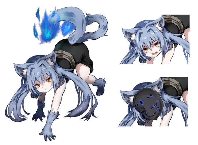 シノビガミ立ち絵第三弾公開しますー。今度は陰忍をイメージして暗めな子です。あと個人的に異形をお面や帽子で隠してるのが好きです。使いたい方いらっしゃればどうぞです 
