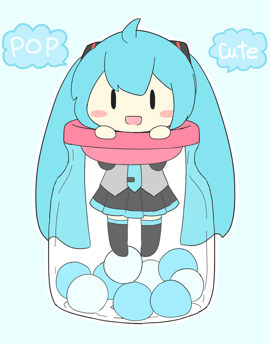 初音ミク 「キャンディボトルなミクさん♪ 」|ねこみんのイラスト
