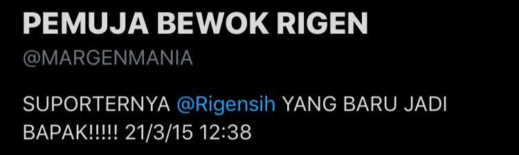 PEMUJA BEWOK RIGEN (@MARGENMANIA) | Twitter