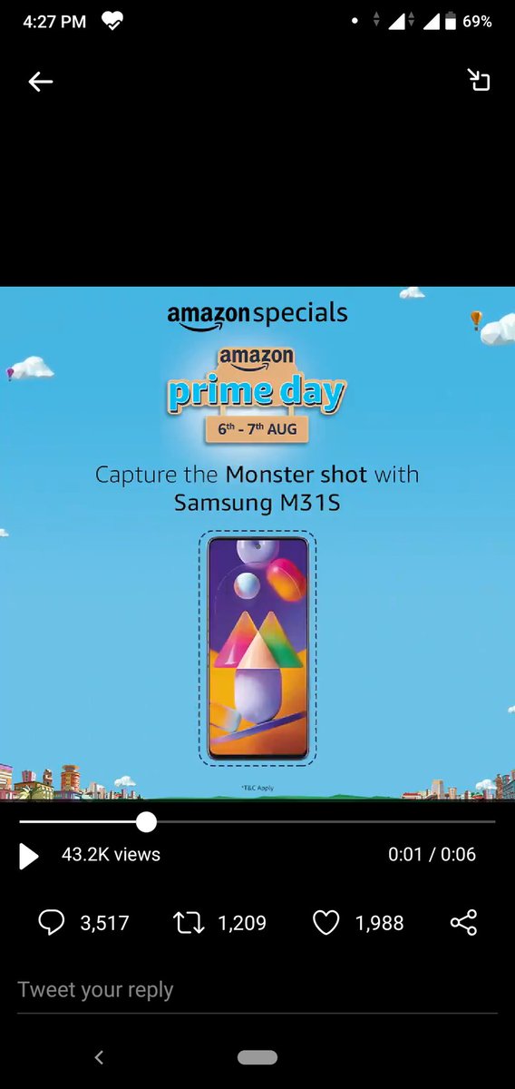 sreenu_tweets's tweet photo. #AmazonSpecialsSamsungM31S
#AmzonPrimeday https://t.co/fb1RnQ6sOj
