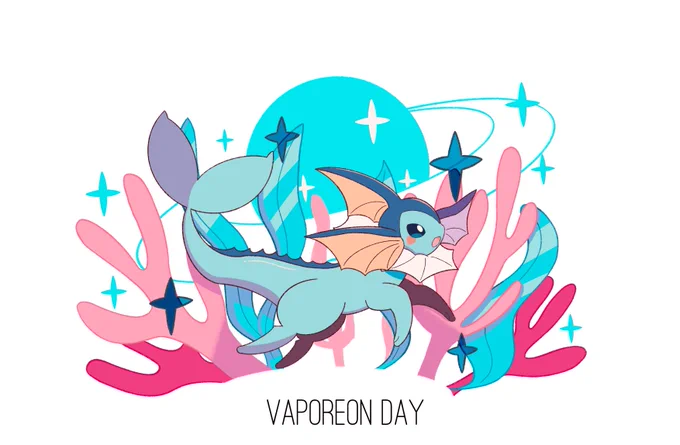 おめでとう〜〜???
#水の日 #シャワーズの日 