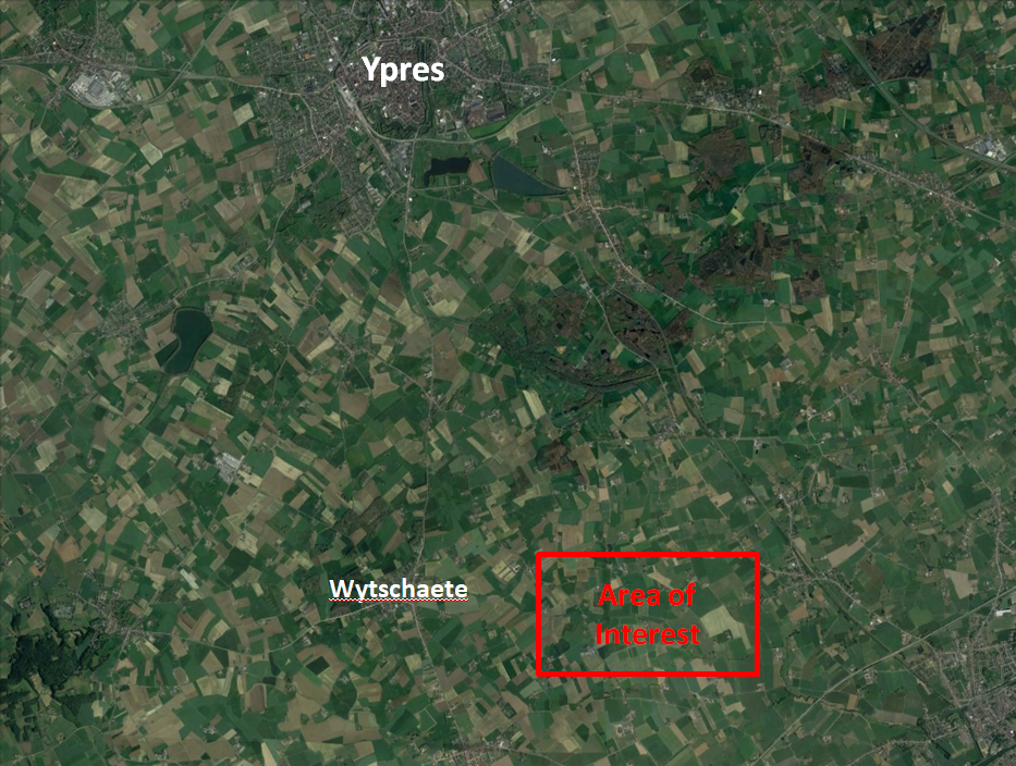 The 8th Lincolns moved into the front line trenches east of Wytschaete on 29th July ready for the assault to begin on the 31st. (Trench maps from  @GreatWarDigital, modified by me)