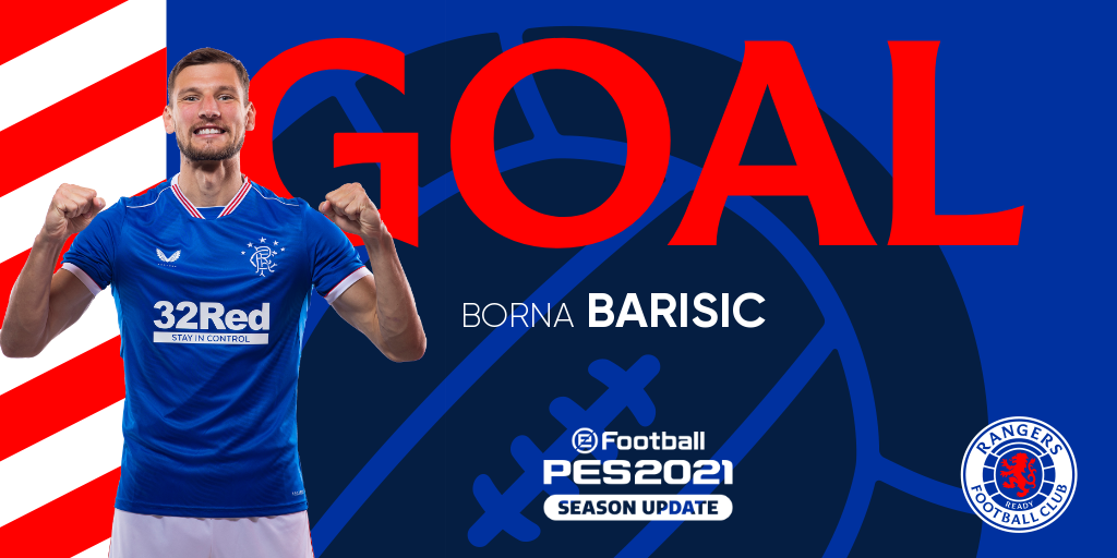 RangersFC's tweet photo. 21' GOAL! What a hit from Borna! No chance for the keeper as his free-kick hits the top corner | 1-0 https://t.co/w4ebUXVg20