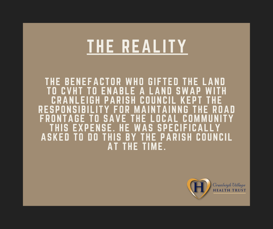 CranleighHealth's tweet photo. It's not a ransom strip, it's a generous offer which saves the people of Cranleigh money each year. Learn more about our proposal for community beds at https://t.co/zTAgNPD2b0 https://t.co/fN5aywef0v