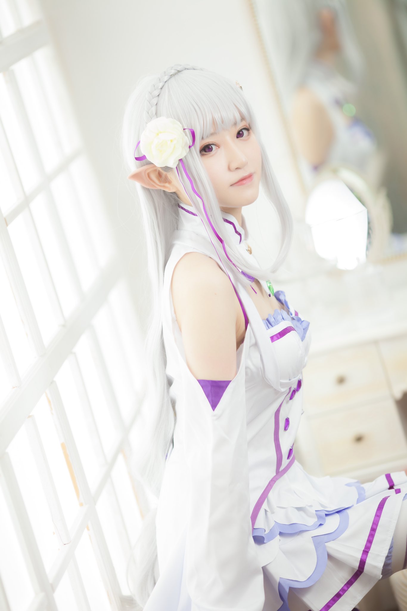 画像,【コスプレ】リゼローエミリア🌷photo📷:亜紀さん#リゼロ　 #コスプレ https://t.co/gPIX0hhXRL…