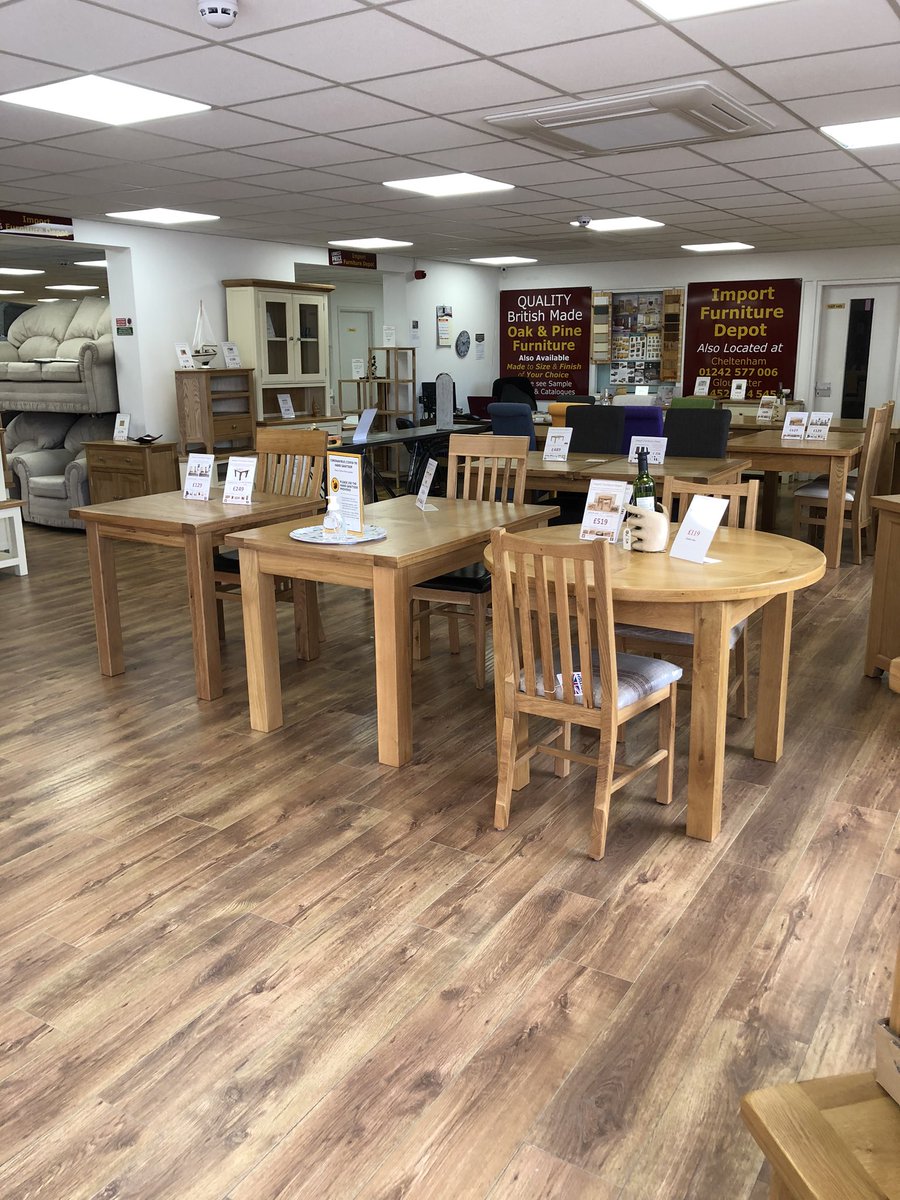 ImportFurnDepot's tweet photo. Import Furniture Depot is open in Hereford &amp; Gloucester. Pop along and have a look at our amazing  Oak &amp; Pine furniture. New ranges have arrived in the stores. We are open until 16.00pm. The staff are ready to help you. https://t.co/HonQzrs8yq