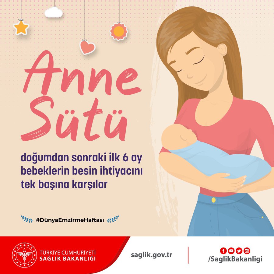 Anne sütü, doğumdan sonraki ilk 6 ay bebeklerin besin ihtiyacını tek başına karşılar. 