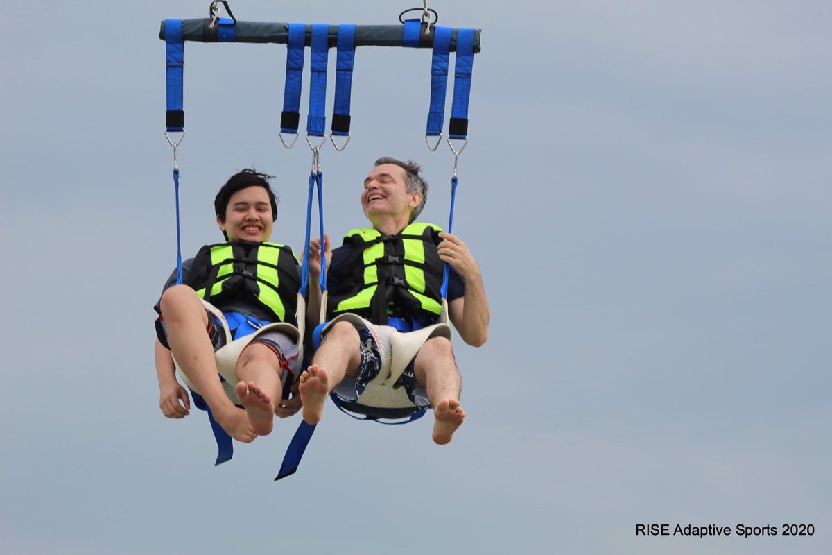 RISEAdaptive's tweet photo. #parasail #adaptivefun #justdothis #familyfun #volunteers #risewatersports https://t.co/HnwCxUbDaZ