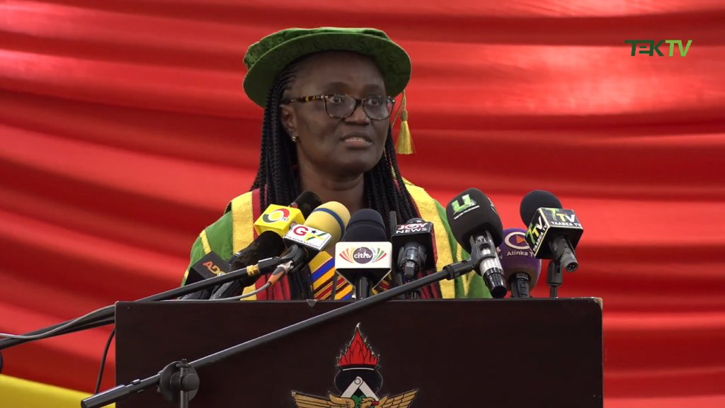 "If the world questions, KNUST will be there to answer" 

- Prof. [Mrs.] Rita Dickson [VC, KNUST] 

#WelcomeProfDickson
#KNUSTLive
