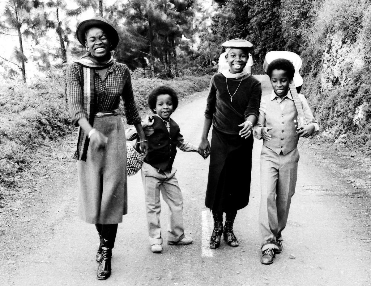 Bob Marley's children: SHARON, STEPHEN, CEDELLA and ZIGGY, Blue Mountain, Jamaica, 1980 © Lindsay Oliver Donald