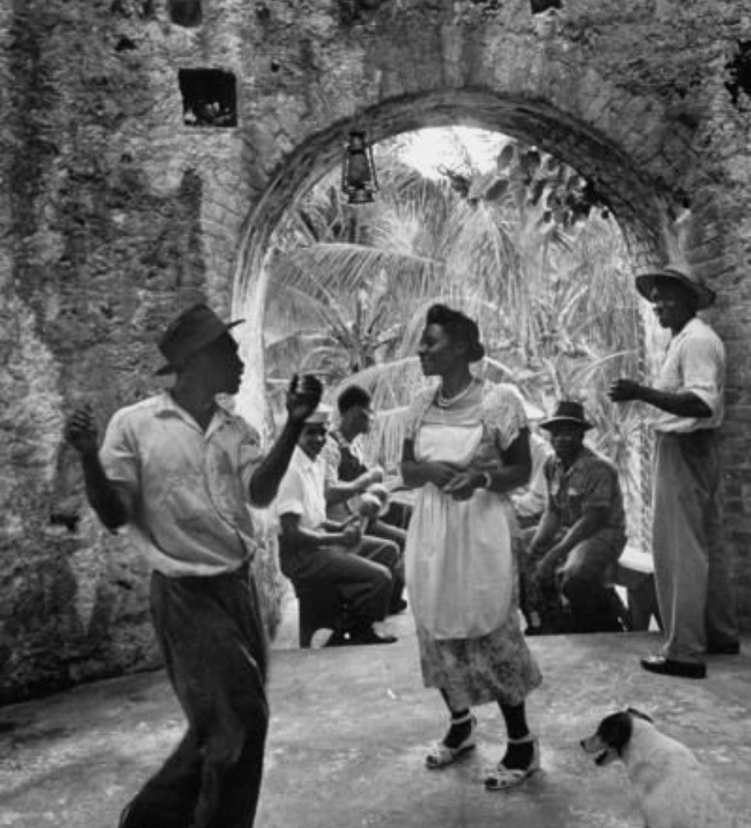 Saturday night dance at the tavern. Photograph by Wallace Kirkland. Jamaica, December 1952.