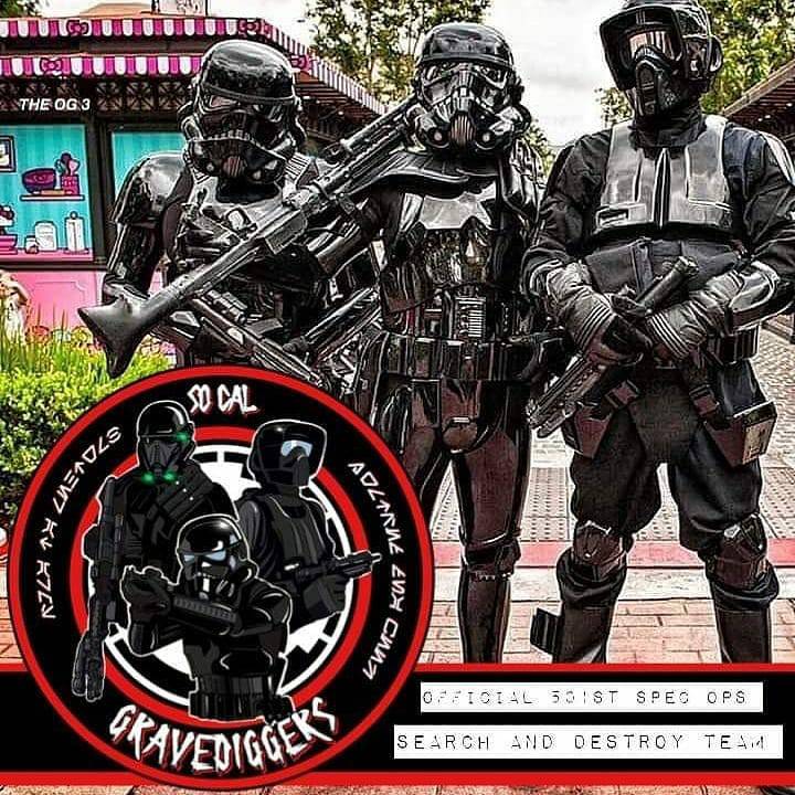 501stSpecOps's tweet photo. This weeks #SearchAndDestroySaturday shoutout goes to 2 teams from California. The SoCal Gravediggers of @501SCG & TaskForce Orochi of Central California garrison.
#swiftsilentrelentless #SpecOps #SearchAndDestroy #SoCalGravediggers #TaskForceOrochi https://t.co/fqKBLLiqTs