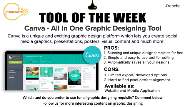 Reach_C_Onmark's tweet photo. Canva is an all-in-one graphic design tool, which offers you millions of stock photographs, vectors and illustrations, preset filters advanced with photo editing tools.
Follow us for more interesting content on Graphic Design.
#reachc #digitalmarketing #canva #graphicdesign https://t.co/SUffDOjtHL