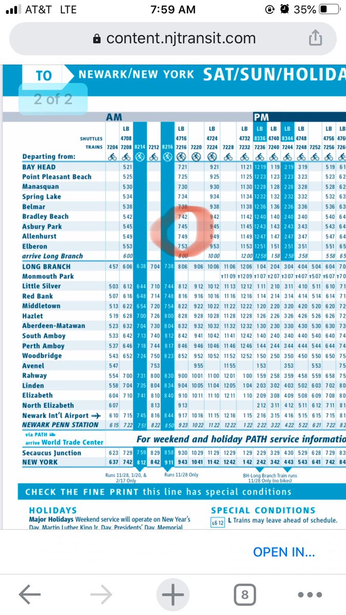 Butter_Butch's tweet photo. @NJTRANSIT_NJCL The schedule said there is a 7:45 departure to NYPS from Asbury. Where was this train? I have to get to work. https://t.co/Db8aO8kz3B