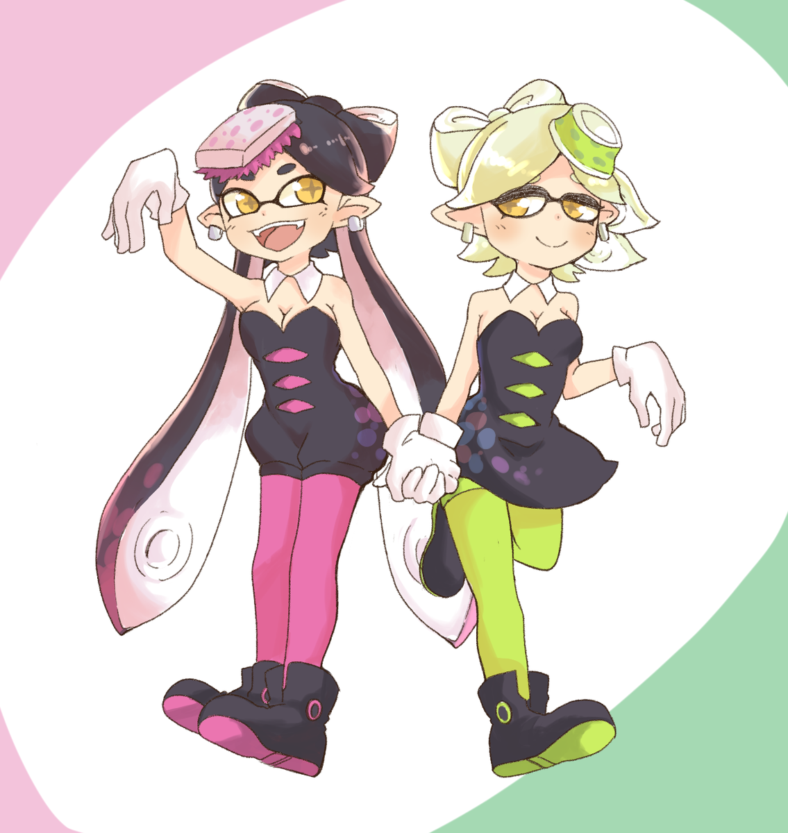 シオカラーズ(スプラトゥーン) ,シオカラーズ 「イカよろしく～!!
#Splatoon2 #シオカラーズ 」|あおつきのイラスト