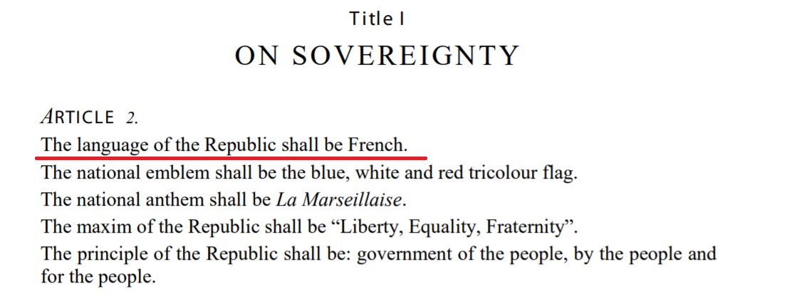 El Senat francès també ha rebutjat un projecte de llei per a ratificar la Carta Europea de Llengües Regionals o Minoritàries, perquè això forçaria una reforma de la Constitució amb el propòsit de donar-los estatus oficial.  https://www.francetvinfo.fr/societe/le-senat-dit-non-a-la-charte-europeenne-des-langues-regionales_1712811.html