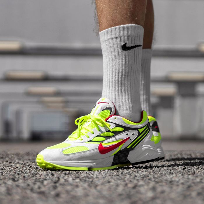 nike air ghost racer white atom red neon yellow