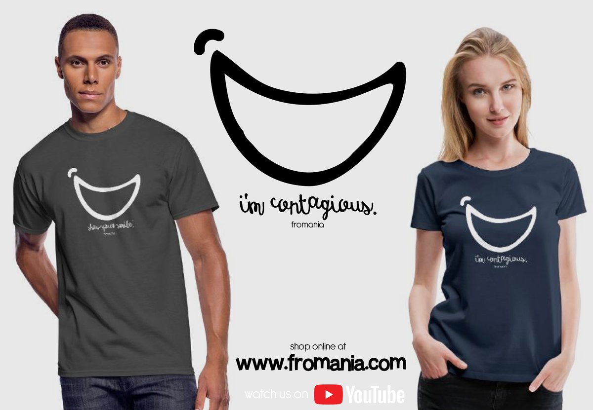 Viruses are contagious; BUT smiles are too. It may not always be seen through your mask; it can always be seen via the way you give, love, share and live.

Now is the time to show you are 'contagious'! We launched some #fromania designs to show your smile! fromania.com
