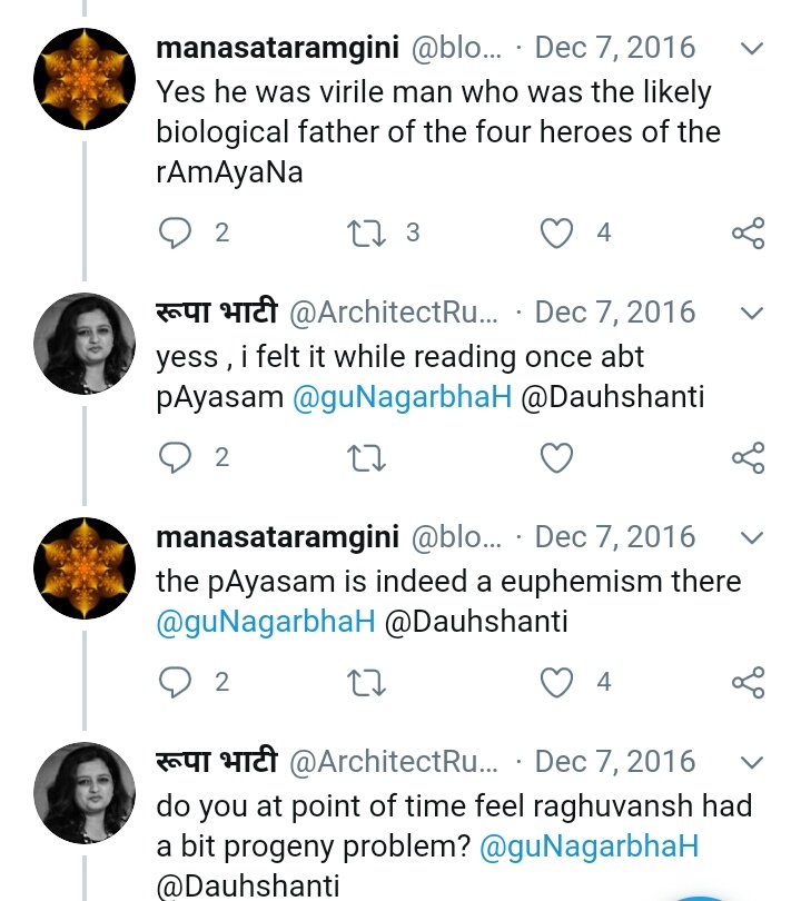 Repackaging BR A theory that Raama's father was not Dasharatha. When faced with blowback he doubled down and justified himself. Hence don't think this is some rare error of judgment. There was another blog by another minion which is worse.