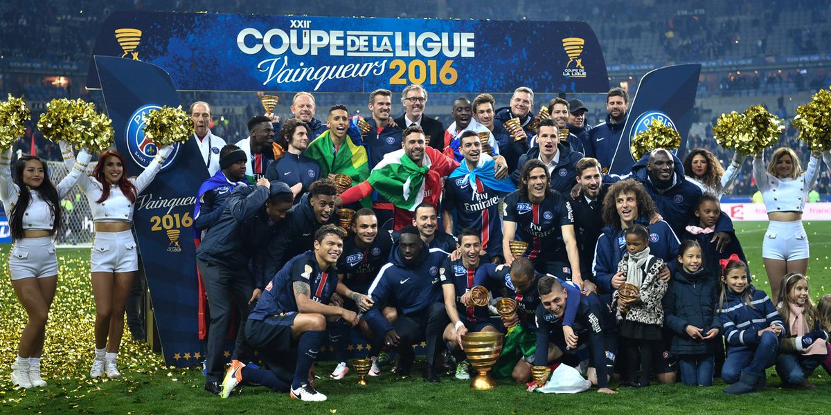23 avril 2016 : après avoir sorti Saint-étienne, l'Olympique Lyonnais et Toulouse Le Paris Saint Germain remporte sa finale contre Lille sur le score de 2-1 au Stade de Fance devant 68 640 personnes.40' - Pastore 75' - Di maria 