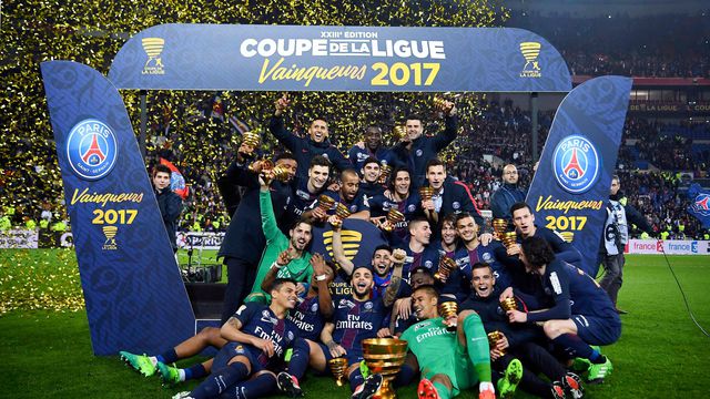 1 avril 2017 : après avoir sorti Lille, Metz et les Girondins de Bordeaux Le Paris Saint Germain remporte sa finale contre l'AS Monaco sur le score de 4-1 au Parc OL devant 57 841 personnes.4' - Draxler 44' - Di maria 54' - Cavani  90' - Cavani 
