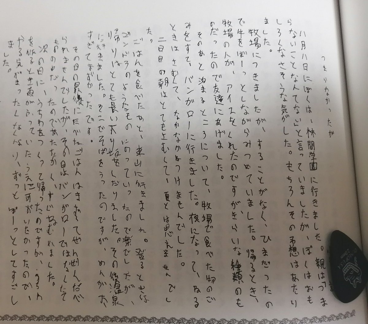 サルモンキー 小学校の卒業文集 暗い つまらなかった まずかった ぼーっとしてた