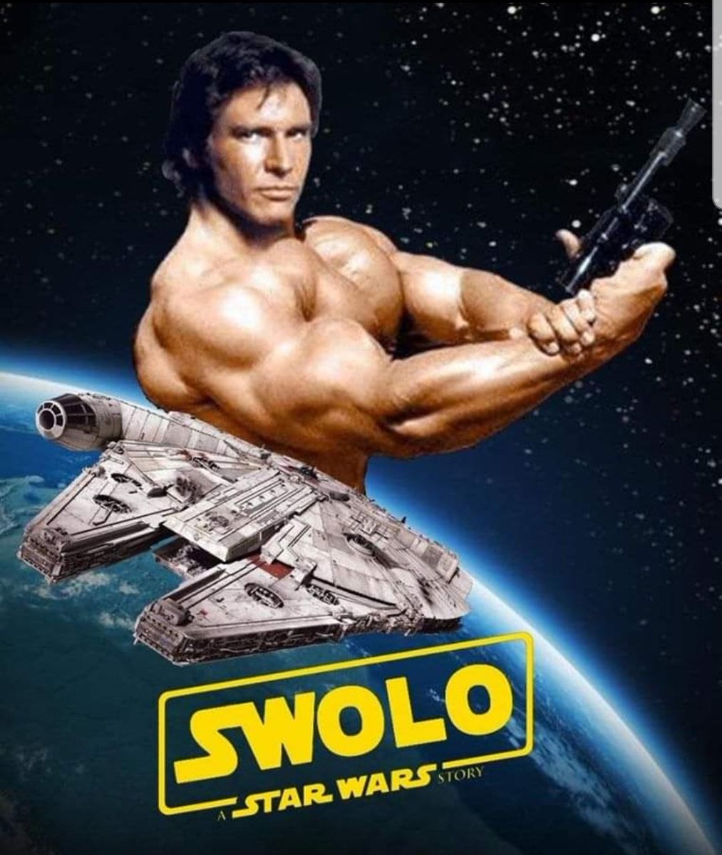 MattFromEnid's tweet photo. Breaking news!!!! Here's the official poster for the new #HanSolo movie🤣🤣🤣#Swolo.....#StarWars https://t.co/MJrU9OKDT5