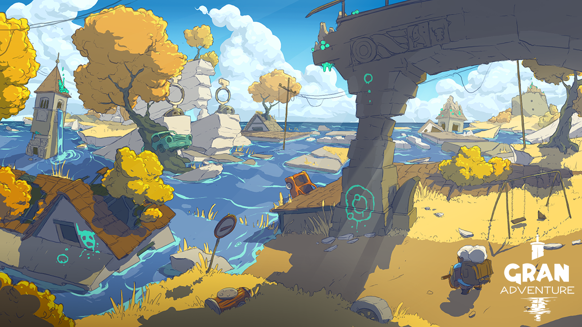 FlyHomeStudio's tweet image. As thanks for the 300+ new followers, here's a concept of the Suburbs region

A calm scenery hides tragic stories transpired during The Event. Flooded beyond recognition, only rooftops remain as footholds today

#GranAdventure #screenshotsaturday #indiedev #gamedev #madewithunity