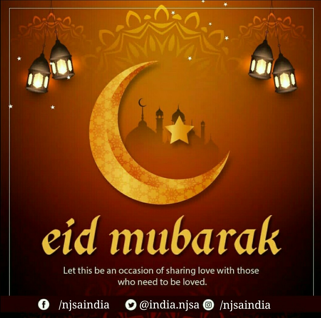 IndiaNjsa's tweet photo. Eid Mubarak! Greetings on Eid Al-Adha. Hope the day brings joy, happiness, peace, prosperity and the warmth of loved ones. May this special occasion further the spirit of humanity, brotherhood and kindness.  Stay Safe, Stay healthy...🙏🙏
#EidMubarak https://t.co/aTxaTZHme7