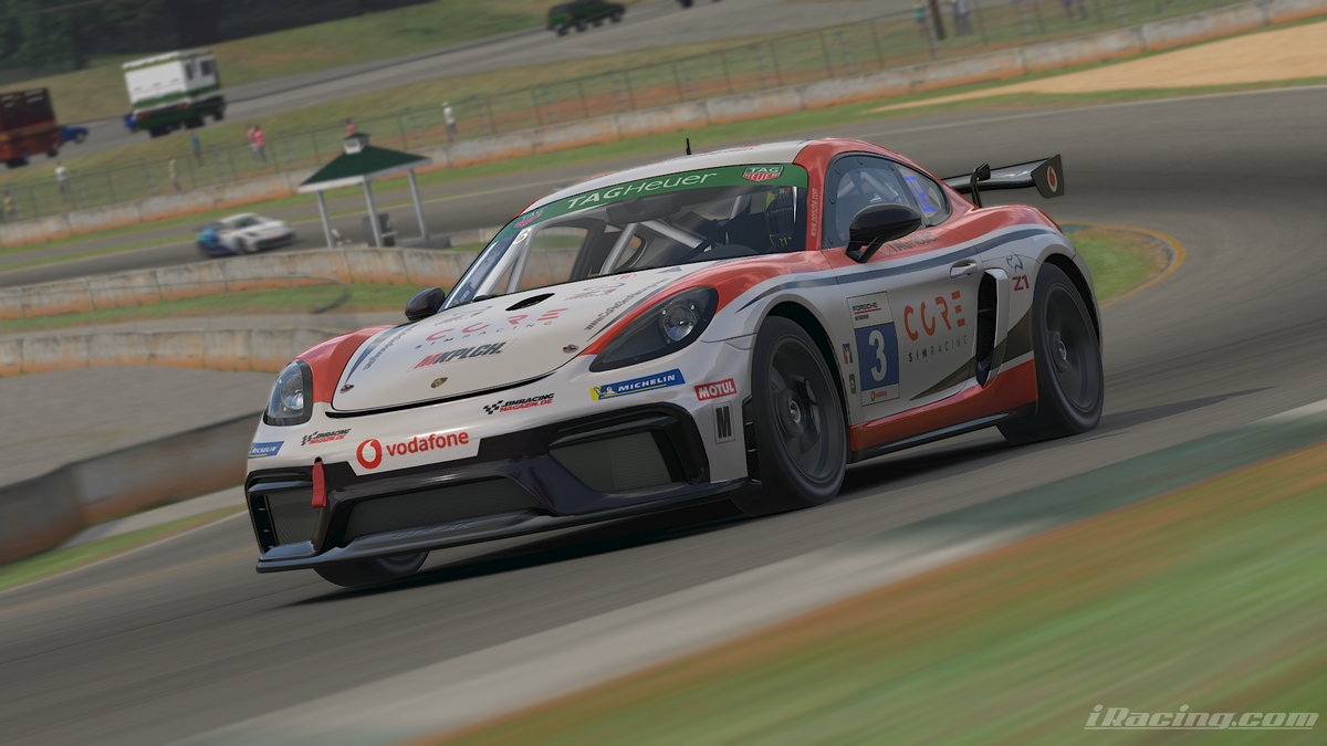 CoReSimRacing's tweet photo. #PESPC | All eyes on our @PorscheRaces @TAGHeuer Esports Sprint Challenge & Supercup drivers @ThomasGibson200, M.Sipilä and @CarlJansson29 racing at @RoadAtlanta today! #iRacing @iRacing https://t.co/WElrDDbopE