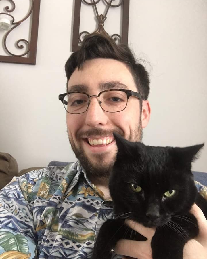 ErieCanalMuseum's tweet photo. Happy #Caturday! Museum Educator Derrick usually works Saturdays, so he'll be missing his friend Bonnie (formal name: Bonhomme Richard Lusitania Oceania Ann Marie Pratt) now that we have reopened. And give her a virtual high five for reaching the age of 17! #MuseumPets https://t.co/5vYNQJBPHL