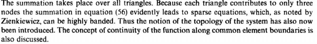We can thank the final authors Zienkiewicz and Cheung for using it for non-structural applications. They used it for heat transfer and also discussed concepts we take for granted today, the sparsity of the matrices.