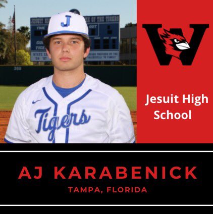 WesBaseball's tweet photo. Welcome to Wesleyan, AJ Karabenick ‘24! AJ is a native of, Tampa, FL. https://t.co/cJzVi6Awxa