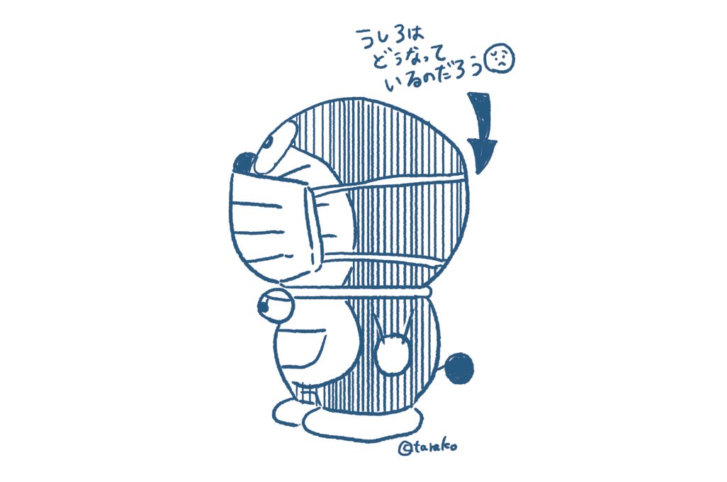 たらこ 疑問 ドラえもんの新しい映画様式内の ドラえもんのマスクは どんな仕様なんだろうか 今日1日考えてみた ポストカードほしい位可愛いよね ドラえもん 考察へ続く T Co Xfmgdluvex Twitter