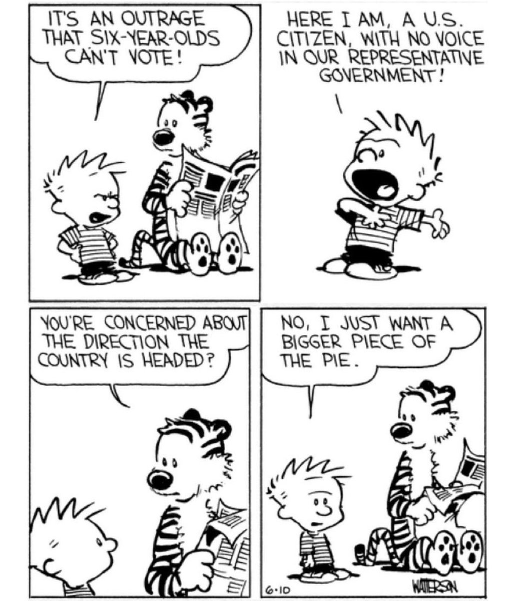 Calvin as a child is Trump as an adult.
