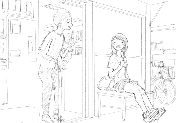 2パターン下描き!
色は明日からやっていきます〜?✏️
 #絵描きさんと繋がりたい 