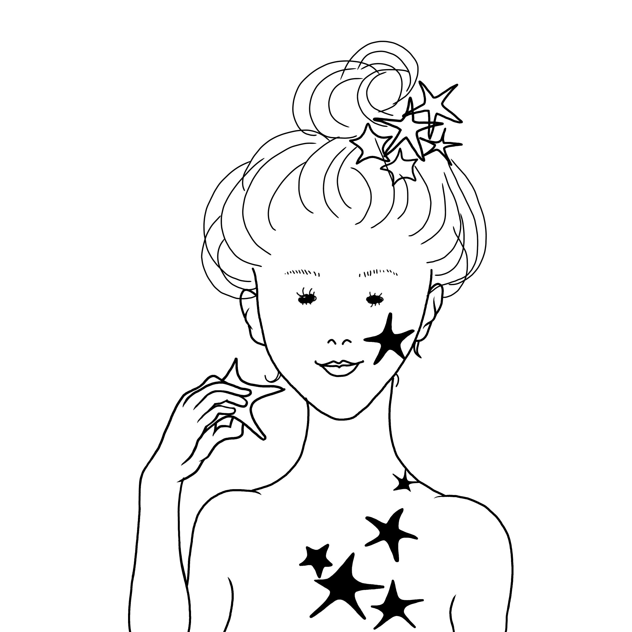 Bimako ヒトデで型抜き 日焼け女子 イラスト 女の子 ヒトデ 日焼け T Co Lihou3lehp Twitter