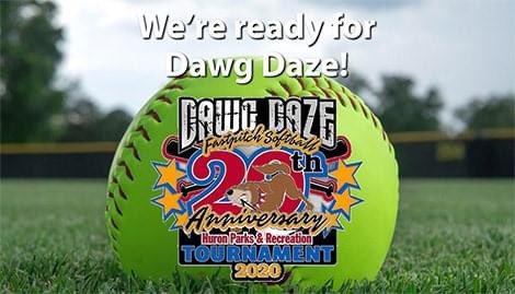 SportsIslandsOH's tweet photo. The 20th Annual Dawg Daze Fastpitch Softball Tournament is taking place at Fabens Park in Huron! The @cityofhuron has put together procedures and guidelines to ensure a fun &amp; safe experience for the 35 teams competing this weekend. https://t.co/obsHu6AcQu https://t.co/LjNtoeWXky
