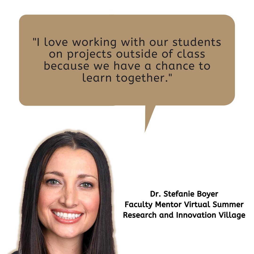Meet our Faculty! Dr. Kacy Kim and Dr. Stefanie Boyer are faculty mentors for the Virtual Summer Research and Innovation Village!